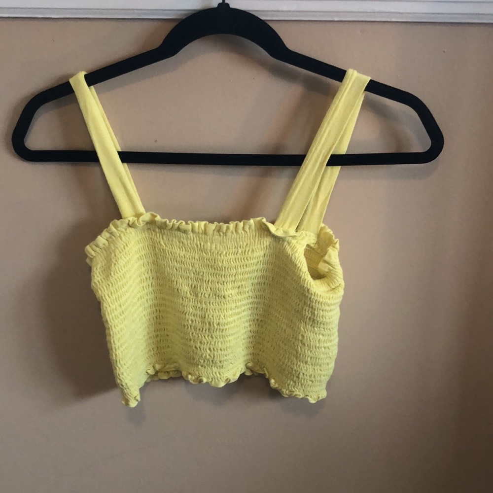 Charlotte Russe Smocked Crop Top Size Medium